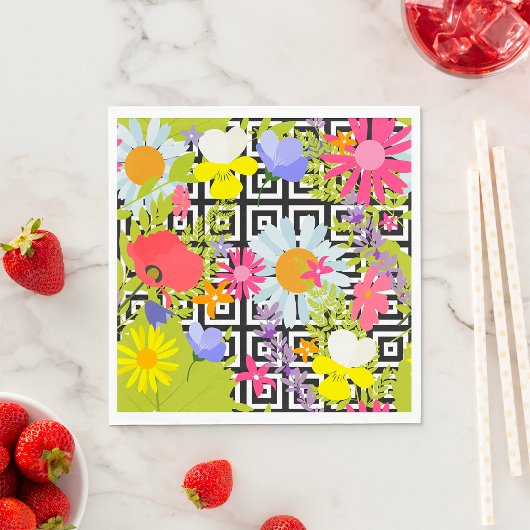 手のひら葉と花 スタンダードランチョンナプキン