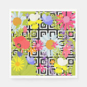 手のひら葉と花 スタンダードランチョンナプキン (正面)