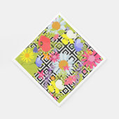 手のひら葉と花 スタンダードランチョンナプキン (角)