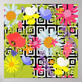 手のひら葉と花 ポスター (正面)