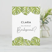 手のひら葉のカードは私の花嫁のカードになる 招待状 (スタンド正面)