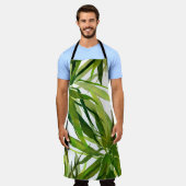 手のひら葉の手のパ色彩の鮮やかターン エプロン (着用した状態)