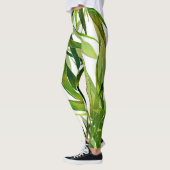 手のひら葉の手のパ色彩の鮮やかターン レギンス (左)