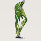 手のひら葉の手のパ色彩の鮮やかターン レギンス (右)