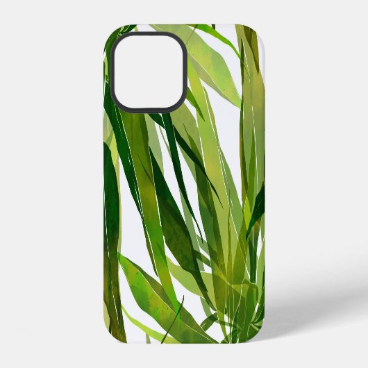 手のひら葉の手のパ色彩の鮮やかターン iPhoneケース (裏面)