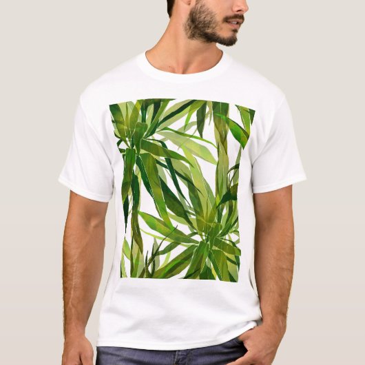 手のひら葉の手のパ色彩の鮮やかターン Tシャツ (正面)