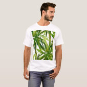 手のひら葉の手のパ色彩の鮮やかターン Tシャツ (正面フル)