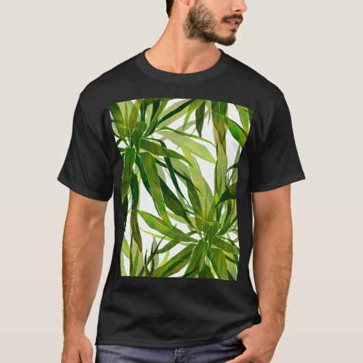 手のひら葉の手のパ色彩の鮮やかターン Tシャツ (正面)