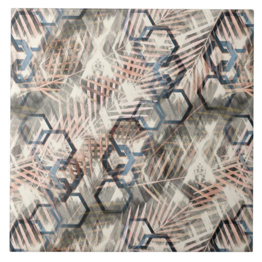 手のひら葉の鎖。 タイル (正面)