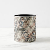 手のひら葉の鎖。 ツートーンマグカップ (中央)