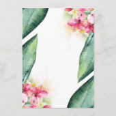 手のひら葉ビーチ結婚式詳細 エンクロージャーカード (裏面)