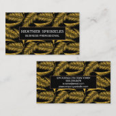 手のひら葉金ゴールド |ナチュラル 名刺 (正面/裏面)