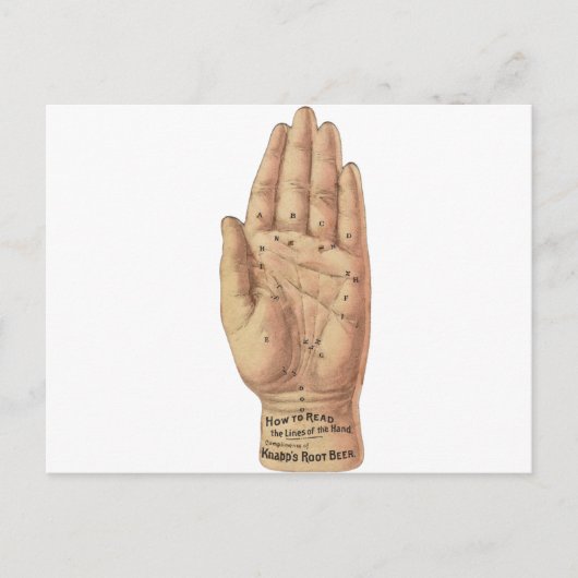 手のひら読の方法 ポストカード (正面)