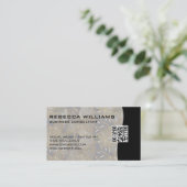 手のひら離れの背景 | QRコード 名刺 (スタンド正面)