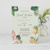 手のひら、カクテル、シーシェルズサマースウィート16パーティー 招待状 (スタンド正面)