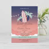 手のひら、サーフィンボードサマースウィート16パーティー 招待状 (スタンド正面)