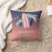 手のひら，サーフボード，ストリングライトビーチ クッション (ブランケット)