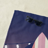 手のひら，サーフボード，ストリングライトビーチ ビーチタオル (インサイチュ)