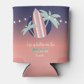 手のひら，サーフボード，ストリングライトビーチ 缶クーラー (正面)