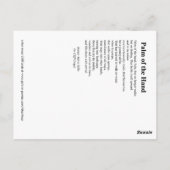 手のひら ポストカード (裏面)