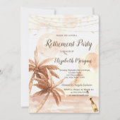 手のひら、素朴バルーン、ワインの廃棄パーティー 招待状 (正面)