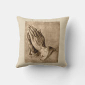 手のアクセントの枕を祈ること クッション (裏面)