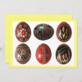 手のウイ色彩の鮮やかクライナイースターエッグのカスタマイズ可能 シーズンカード (正面/裏面)