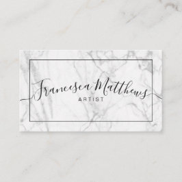 手のエレガントな教養がある原稿の大理石のモダン 名刺