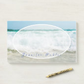 手のエレガントスクリプト名ウェーブズ油カラーテンプレート ポストイット (デスク)