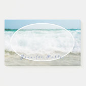 手のエレガントスクリプト名ウェーブズ油カラーテンプレート ポストイット (正面)