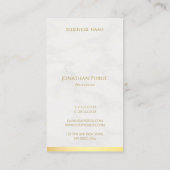 手のエレガントスクリプト名モダン金ゴールドと大理石 名刺 (裏面)