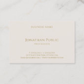 手のエレガントスクリプト文字ミニマルモダンリストプレーン 名刺 (裏面)