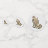 手のカトリック教会の聖餐を祈ること コンフェッティ (正面)