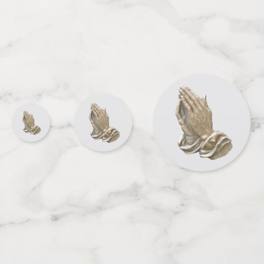 手のカトリック教会の聖餐を祈ること コンフェッティ (裏面)