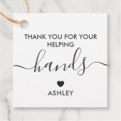 手のギフト救済ラベルKraft フェイバータグ (正面)