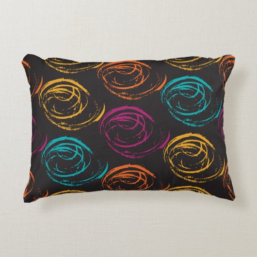 手のグランジのテクスチャ。インクのジオメトリック要素 アクセントクッション (正面)