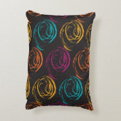 手のグランジのテクスチャ。インクのジオメトリック要素 アクセントクッション (裏面(縦))