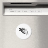 手のシルエットオオカミ マグネット (インサイチュ (食洗機))