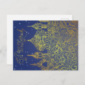 手のシルエット付きイードムバラクスケッチ ポストカード (正面/裏面)