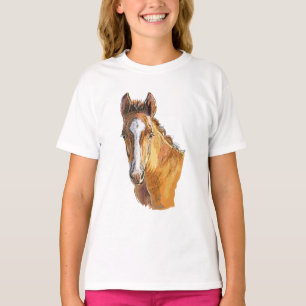 手のスケッチかわいいfoal tシャツ