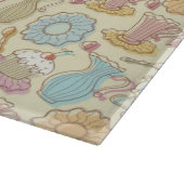 手のスケッチはシルエットを皿に盛ります カッティングボード (角)