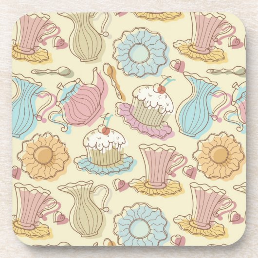 手のスケッチはシルエットを皿に盛ります コースター (正面)