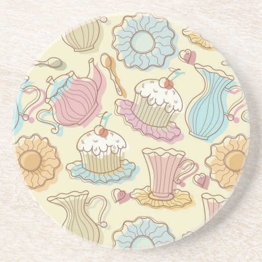 手のスケッチはシルエットを皿に盛ります コースター (正面)