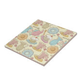 手のスケッチはシルエットを皿に盛ります タイル (側面)