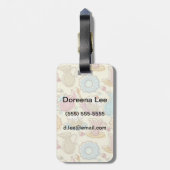 手のスケッチはシルエットを皿に盛ります ラゲッジタグ (裏面縦)