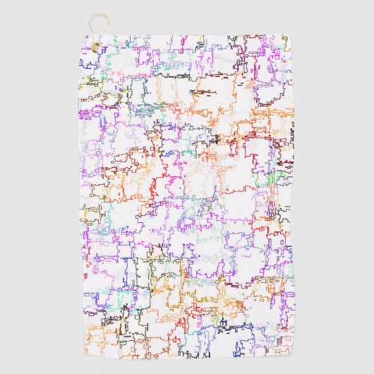 手のスケッチ線 ゴルフタオル (正面)