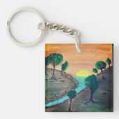 手のセレ色彩の鮮やかニティシーンのキーチェーン キーホルダー (正面)
