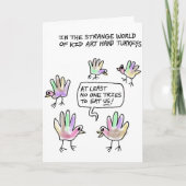 手のトルコの感謝祭の挨拶状 シーズンカード (正面)