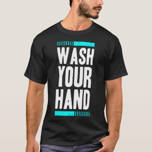 手のトレンドを洗う Tシャツ (正面)