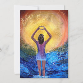 手のハート サンキューカード